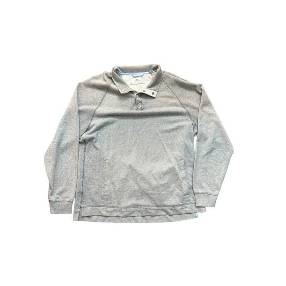 Tommy Bahama Men's Gray Long Sleeves Button Front Polo Shirt Size XL - Picture 1 of 5